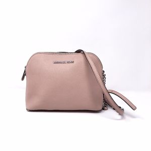 MICHAEL KORS Cindy Dome Saffiano Rose Pink